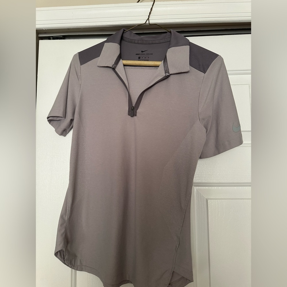 Nike Women’s Grey Fitted Golf Polo Golfing Shirt